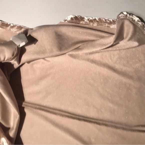 NWT Honey Audrey 3+1 Flow With Me Velvet Mini Dress in Champagne - Picture 6 of 7